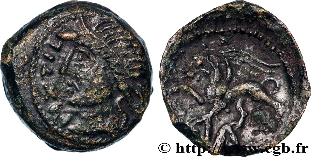 GALLIA - CARNUTES (Beauce area) Bronze PIXTILOS classe I au griffon attaquant XF