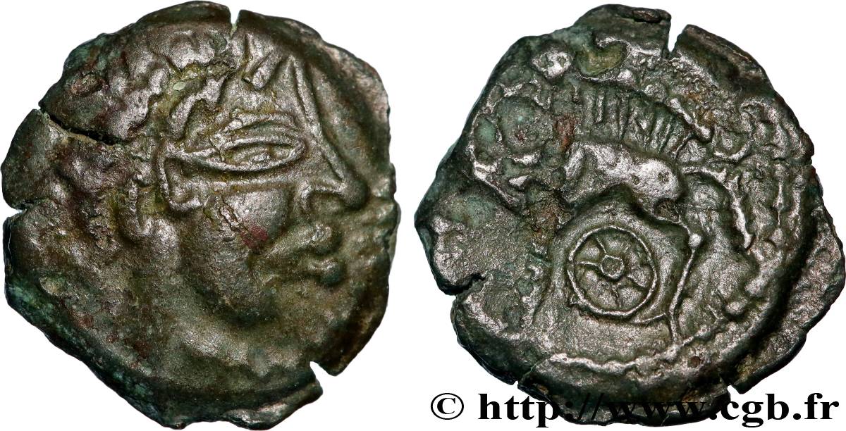 VELIOCASSES (Area of Norman Vexin) Bronze au sanglier de Saint-André-sur-Cailly XF/AU