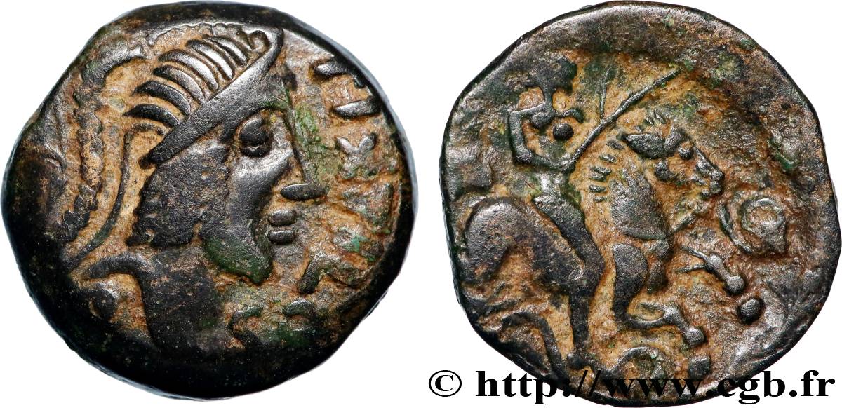GALLIA - CARNUTES (Beauce area) Bronze PIXTILOS classe VII au cavalier XF