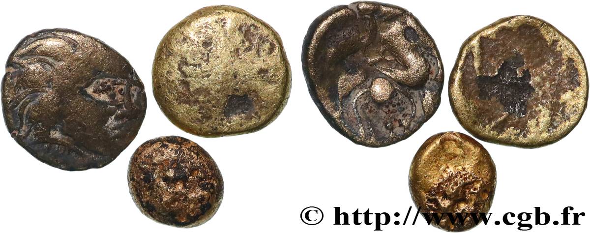 LOTS Lot de 3 monnaies en electrum lot
