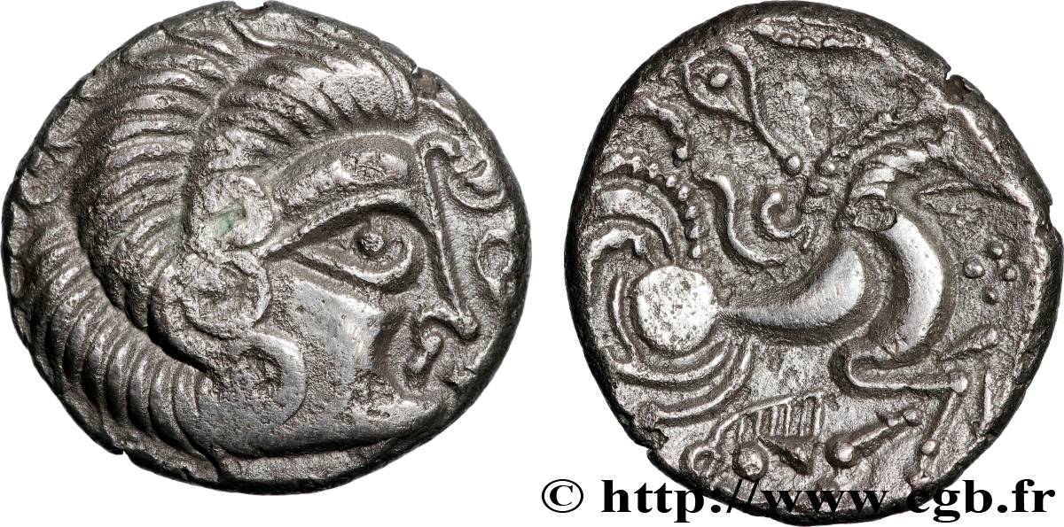 GALLIA - ARMORICA - CORIOSOLITÆ (Región de Corseul, Cotes d Armor) Statère de billon, classe II au nez pointé EBC/MBC+