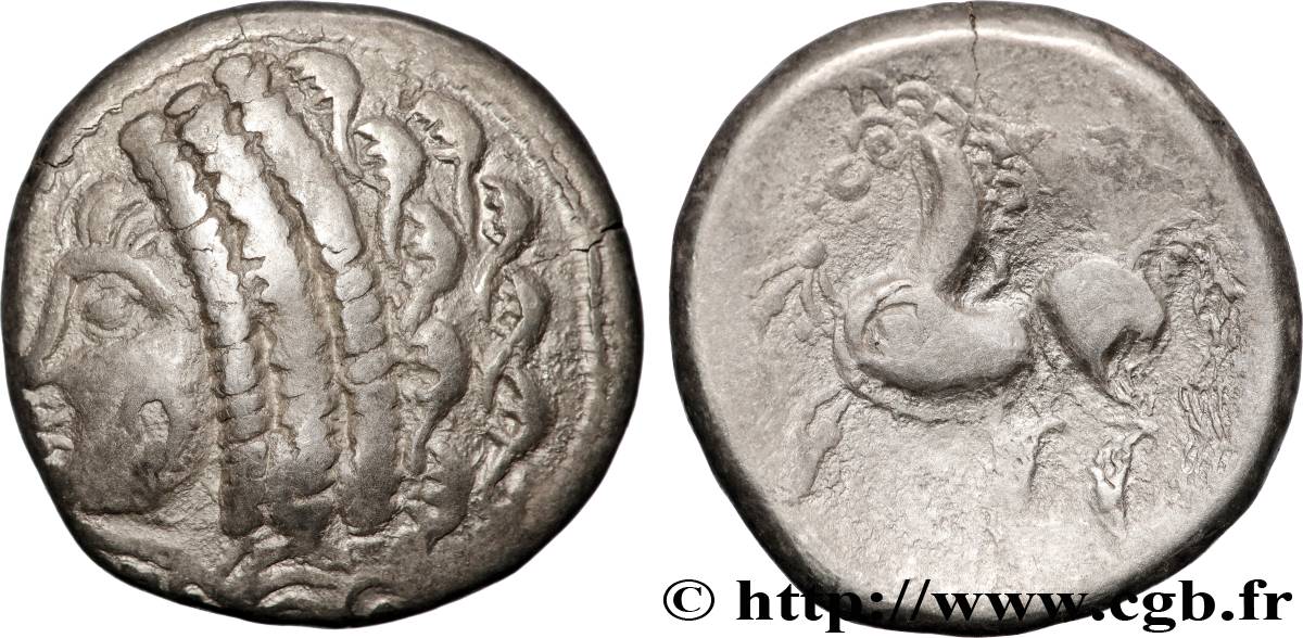 DANUBIAN CELTS - NORICUM - NORICI Tétradrachme du type Samobor B AU/XF