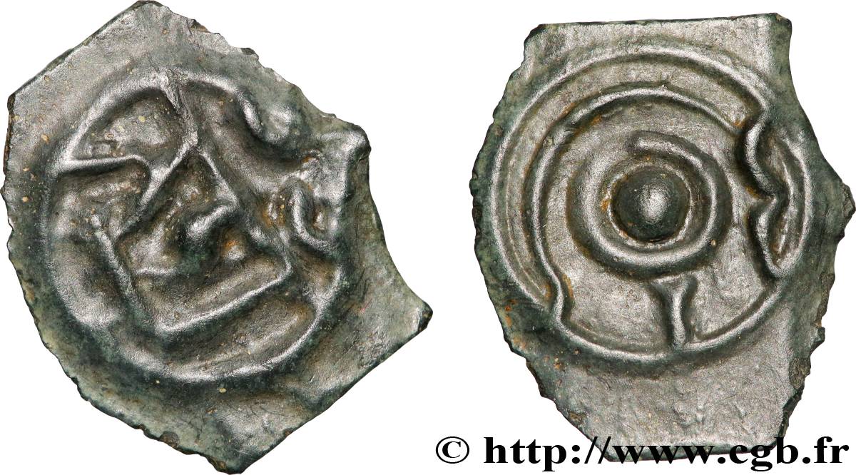 CANTII - CANTIENS (Région du Kent) Potin au taureau, lignes géométriques “Type E” ou “Early Dump Type” SUP