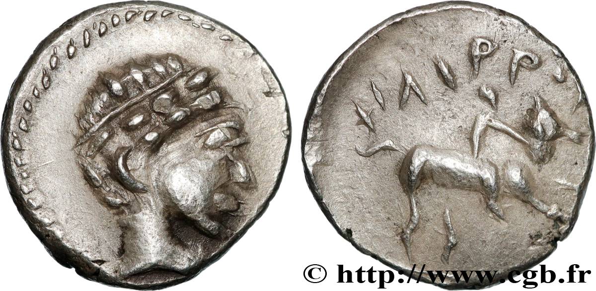 CELTES DU DANUBE - IMITATIONS DES TÉTRADRACHMES D ALEXANDRE III ET DE SES SUCCESSEURS Drachme, imitation du type de Philippe II TTB+