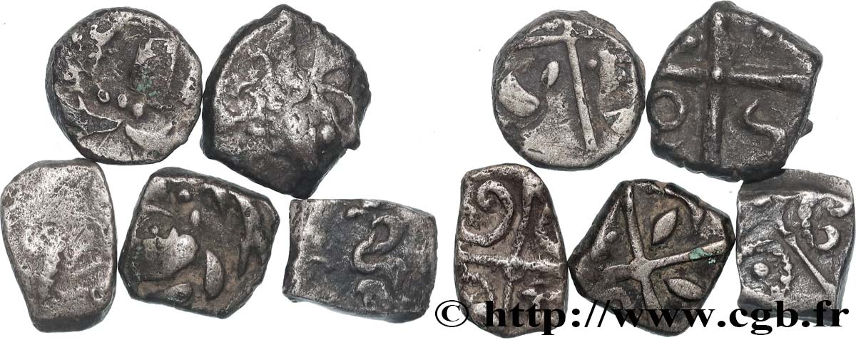 Gaule Lot de 5 drachmes à la croix lot