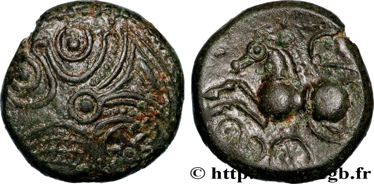 GALLIA BELGICA - SUESSIONES (Area of Soissons) Statère en bronze CRICIRV AU