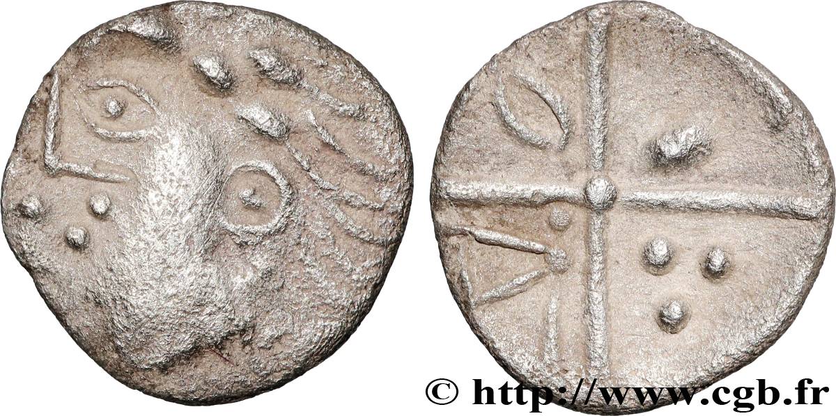 GALLIA - SOUTH WESTERN GAUL - RUTENI (Area of Rodez) Obole à la croix, S. 416 et 428, du type de Grabels AU