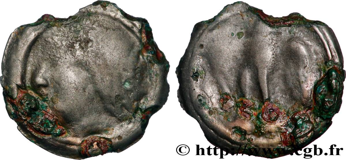 CARNUTES (Région de la Beauce) Potin à l’aigle de face, chevelure bouclée TB