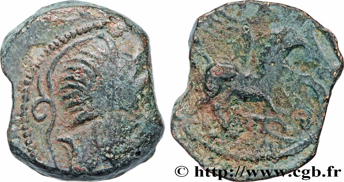 CARNUTES (Région de la Beauce) Bronze PIXTILOS classe VI au griffon courant TB+