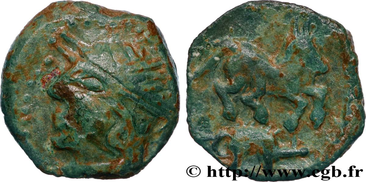 CARNUTES (Région de la Beauce) Bronze au cheval et au sanglier TTB