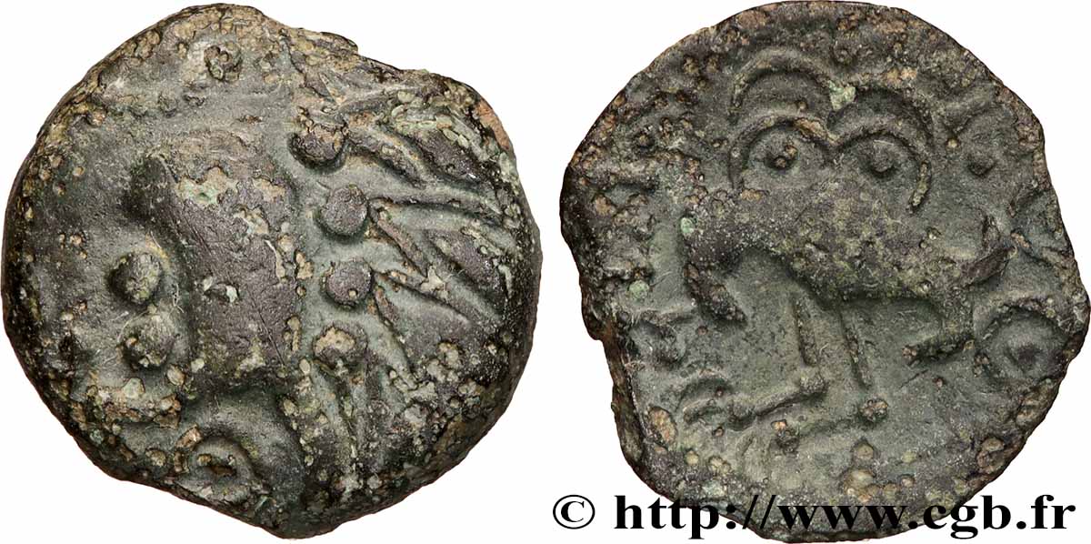 GALLIEN - SENONES (Region die Sens) Bronze YLLYCCI à l’oiseau, classe VI SS