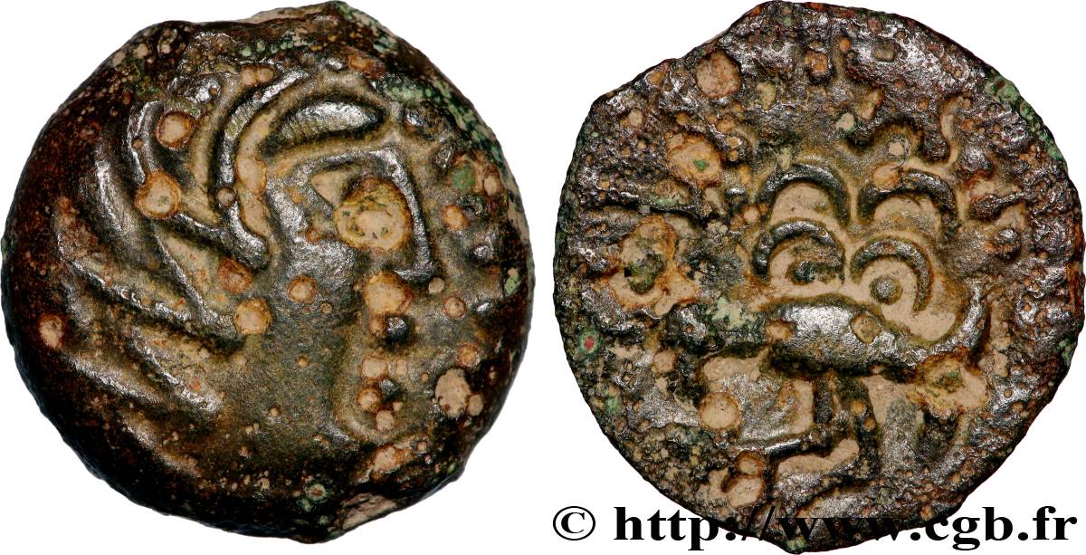 GALLIA - SENONES (Región de Sens) Bronze YLLYCCI à l’oiseau, classe IV MBC