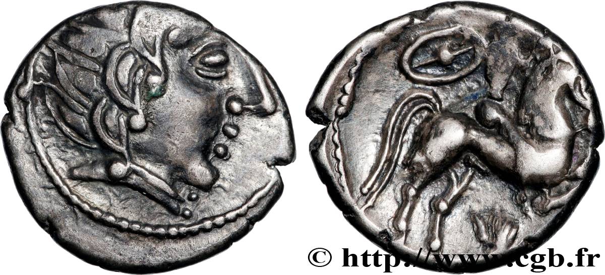 PICTONS / BITURIGES / CARNUTES - CENTRE-OUEST, Incertaines Drachme au cavalier et à la main - P II B SUP