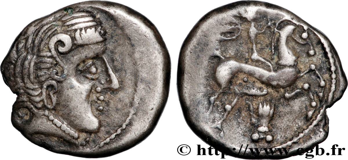 PICTONES / BITURIGES - MID-WESTERN, Unspecified Drachme au cavalier et à la main - P I AU
