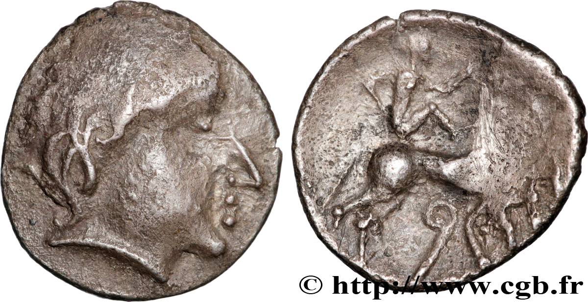 PICTONES / BITURIGES - MID-WESTERN, Unspecified Drachme à l’aurige accroupi XF