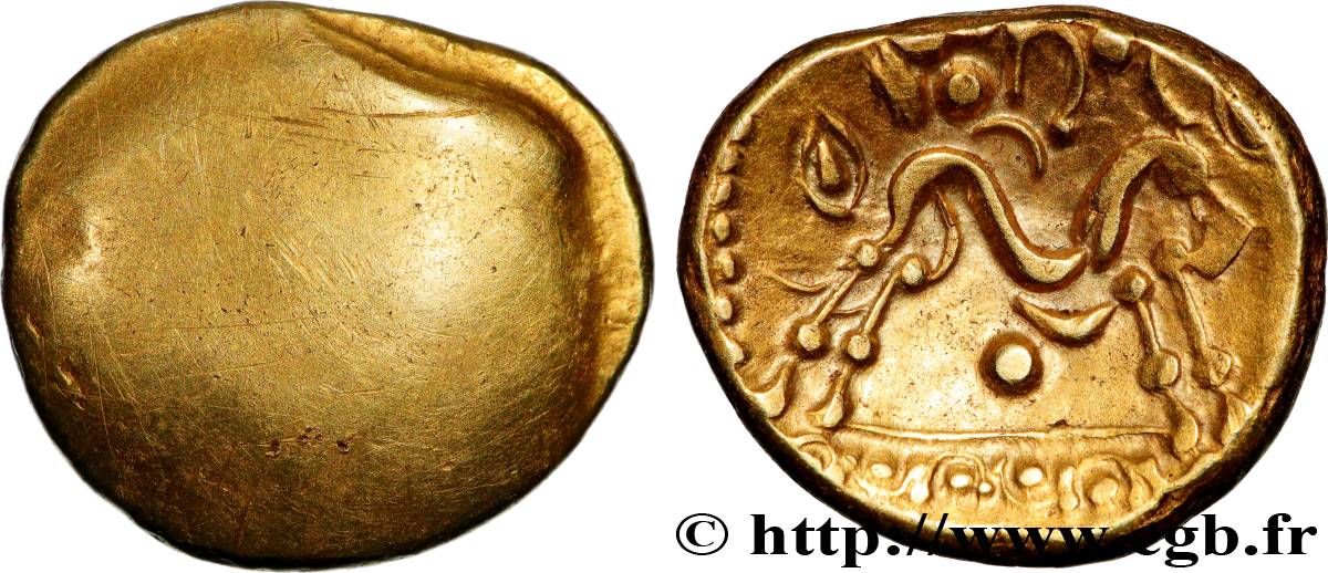 GALLIA BELGICA - AMBIANI (Regione di Amiens) Statère d or uniface SPL