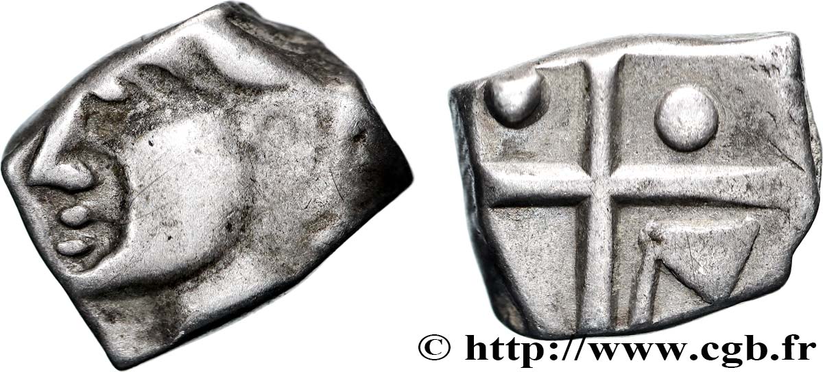 GALLIA - SOUTH WESTERN GAUL - PETROCORII (Area of Perigueux) Drachme “au style flamboyant”, S. - AU