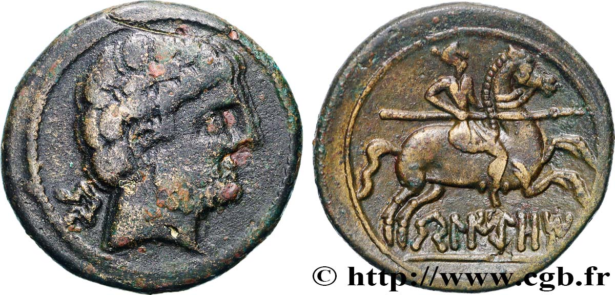 HISPANIA - SUSSETANOS - BELIKIO/BELCHITE (province of Teruel) Unité de bronze au cavalier SS/fVZ