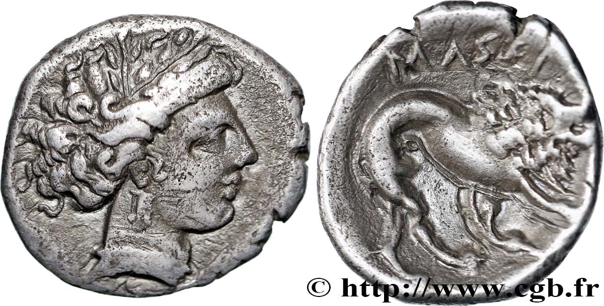 ITALIA - TRANSPADANA - CELTO-LIGURI “Drachme lourde”, imitation de Marseille q.SPL