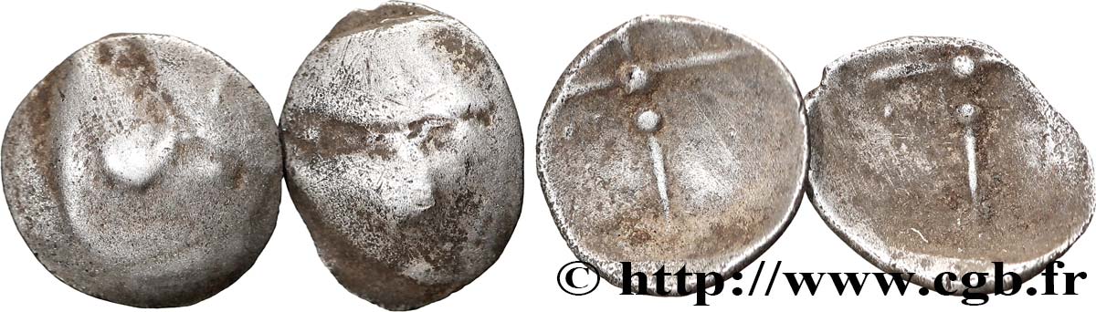 SALUVII Deux oboles scyphates BB