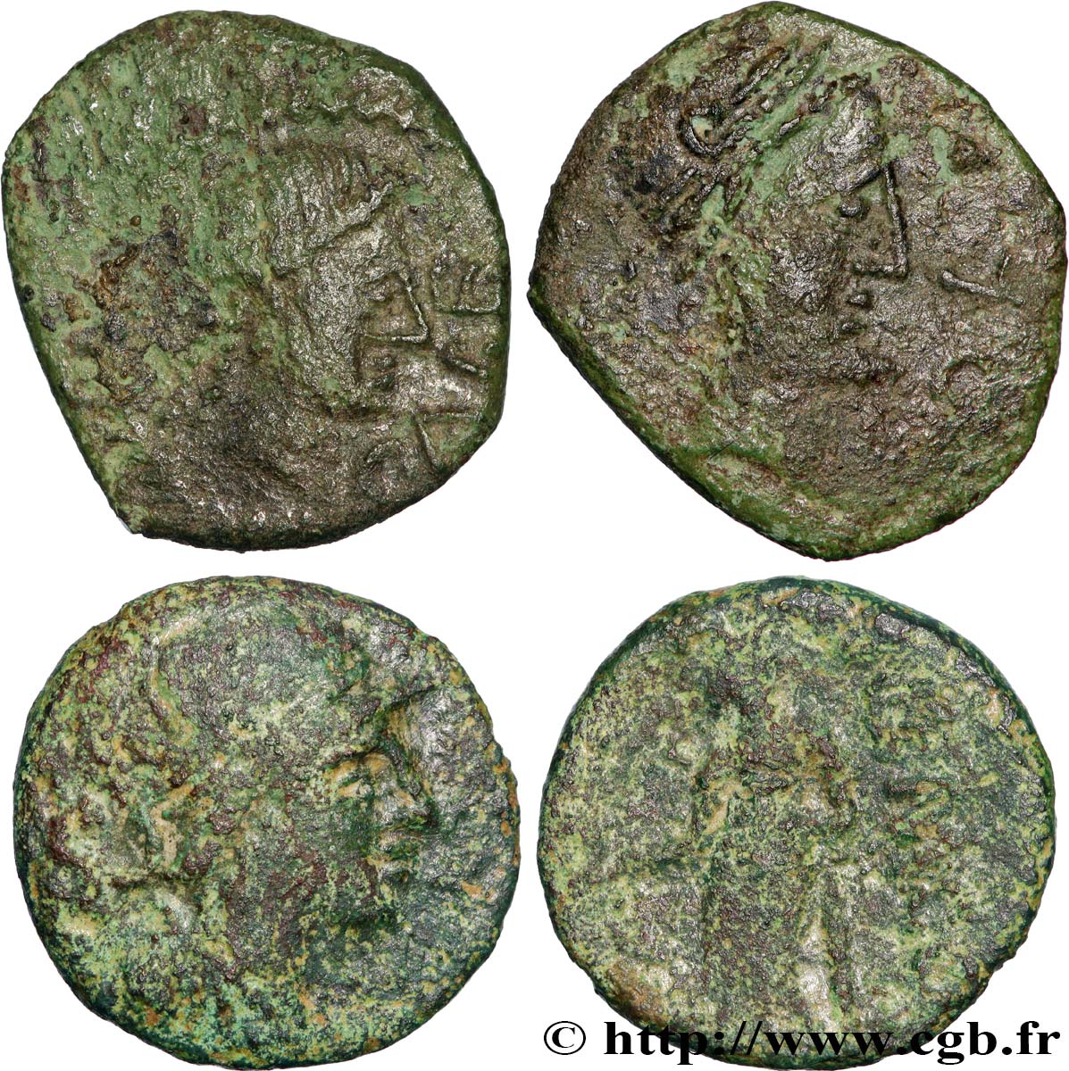 GALLEIN - CABELLIO - CAVAILLON Lot de 2 bronzes COL/CABE (semis) lot