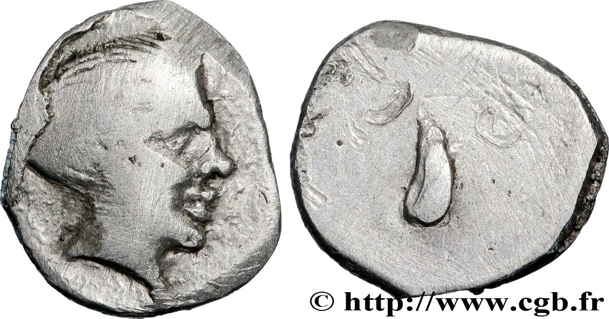 MASALIA - MARSEILLES Hémiobole à la tête de satyre et à la corne BC+/MBC