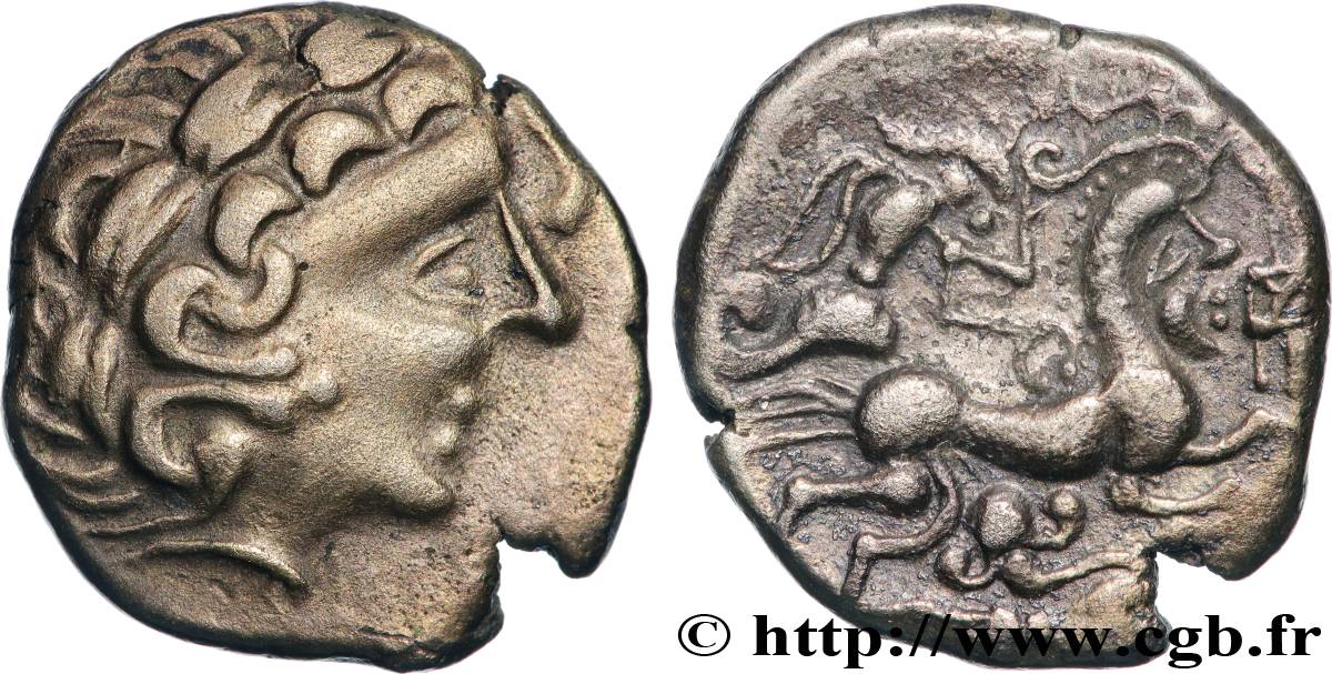 GALLIA - AULERCI DIABLINTES (Regione di Jublains) Statère au personnage allongé - revers à droite q.SPL