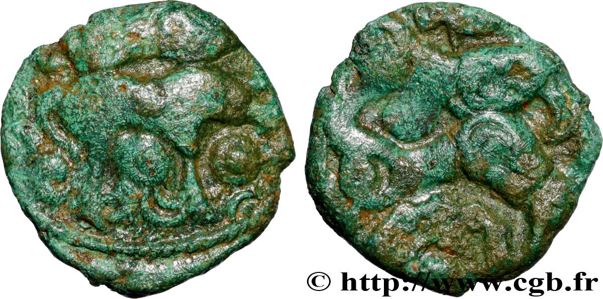 AMBIENS (Région d Amiens) Bronze aux boeufs adossés, BN 8524 TTB