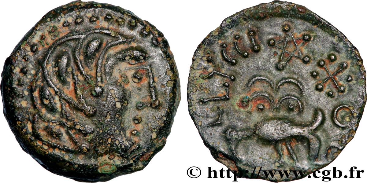 GALLIA SENONES (Regione di Sens) Bronze YLLYCCI à l’oiseau, classe IV q.SPL