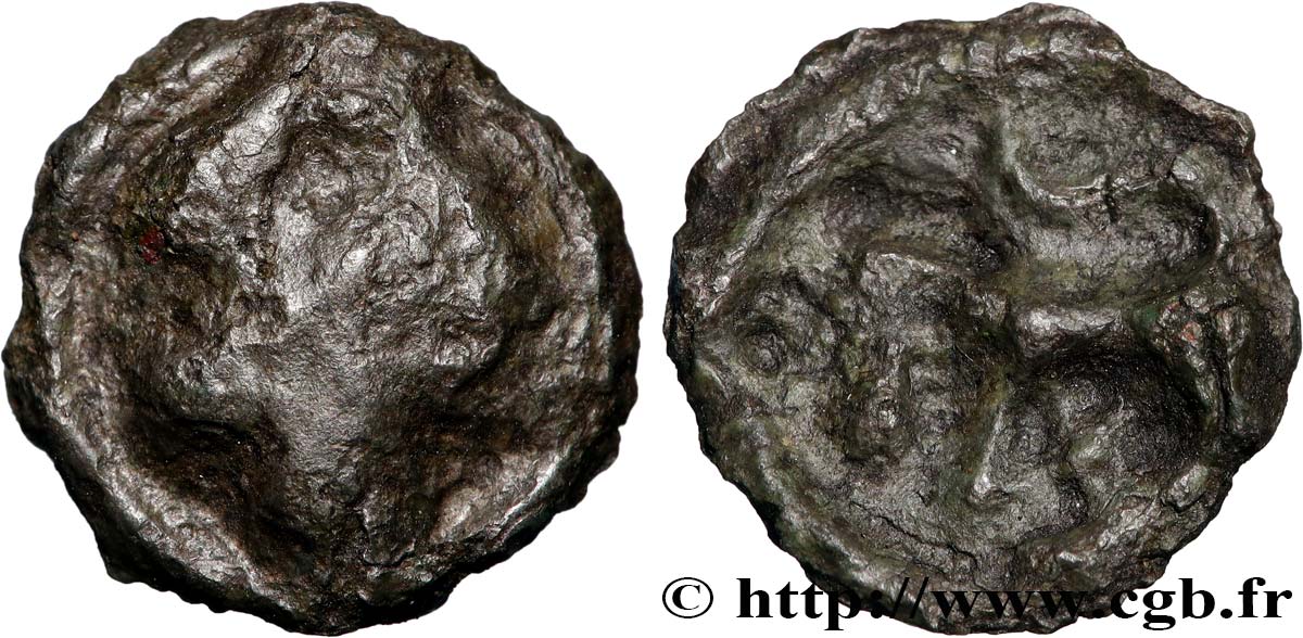 TURONS (Région de Touraine) Potin “à la tête diabolique” TB+