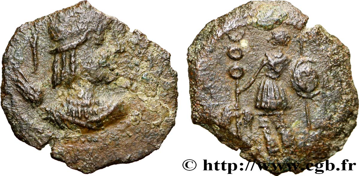 GALLIA - ARVERNI (Area of Clermont-Ferrand) Bronze EPAD, au guerrier VF