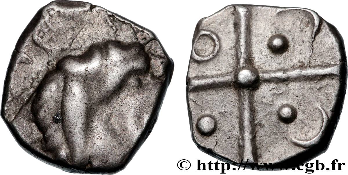 GALLIA - SUDOVESTE DELLA GALLIA - PETROCORES / NITIOBROGES, Incerti Drachme “au style flamboyant” (?), S. 363 BB