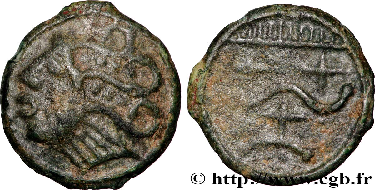 DUROCASSES (Région de Dreux) Potin aux croisettes, coiffure aux globules TTB/TB+