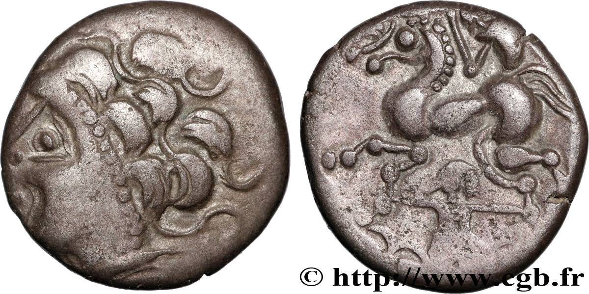 NAMNÈTES (Région de Nantes) Drachme d’argent à l hippophore TTB+