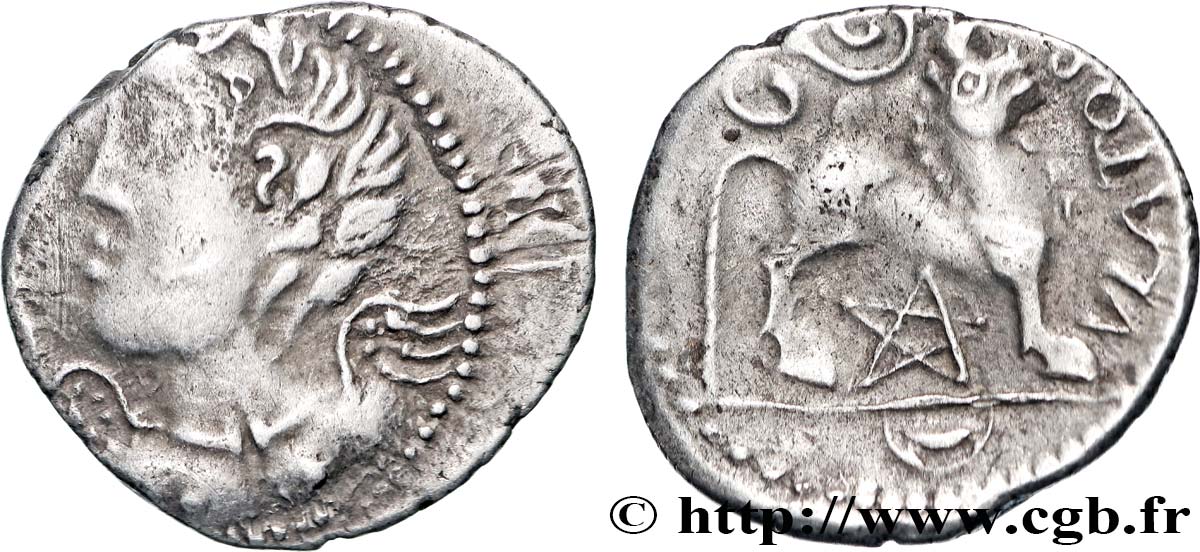 GALLIA BELGICA - REMI (Area of Reims) Denier ATEVLA / VLATOS, classe Ia XF