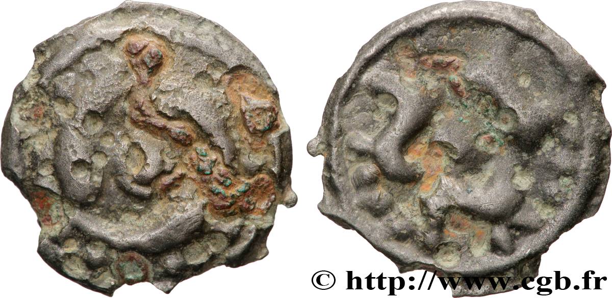 GALLIA BELGICA LINGONES (Regione di Langres) Potin aux trois poissons BB