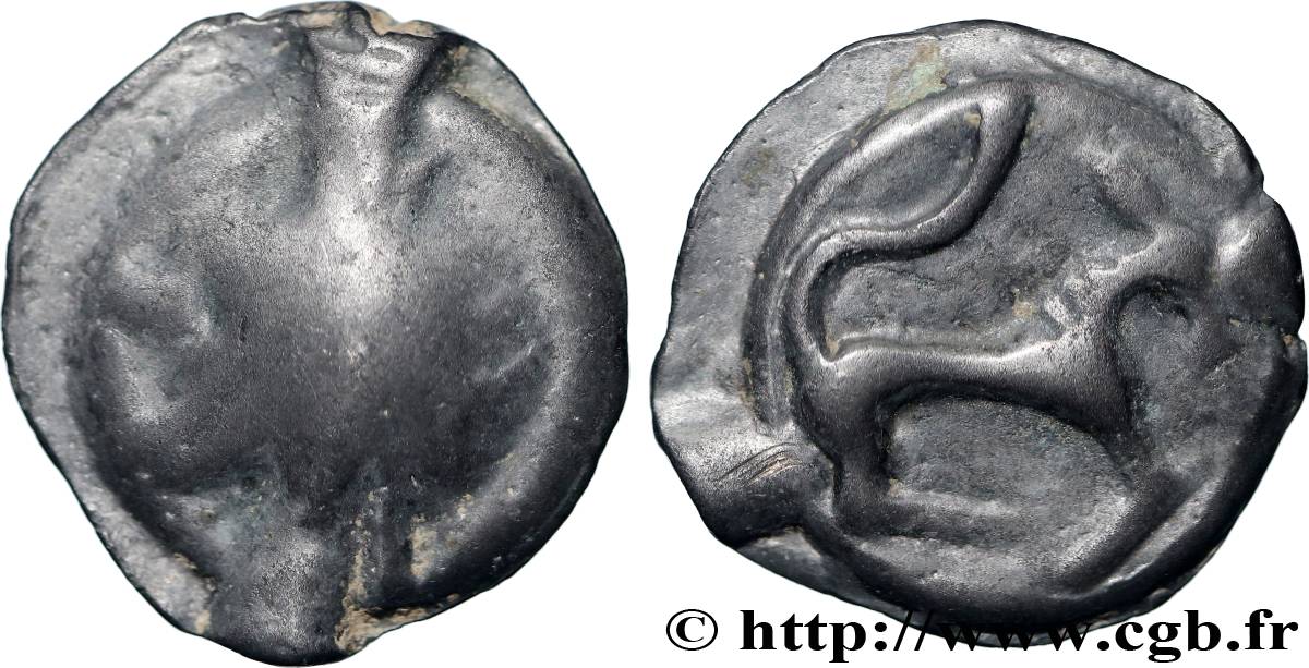 SEQUANI - HELVETII, Unspecified (Currently Switzerland) Potin au cheval filiforme, “type de la Tène” VF/AU