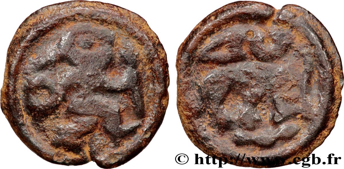 GALLIA BELGICA - REMI (Area of Reims) Potin au guerrier courant VF