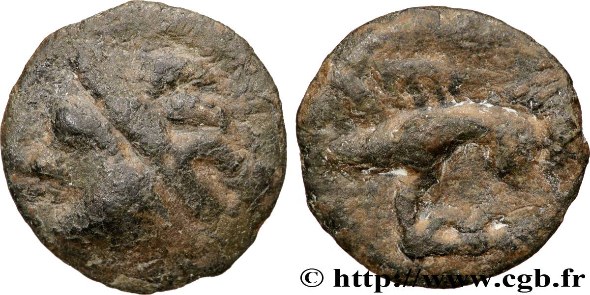 GALLIA BELGICA - REMI (Area of Reims) Potin à la tête d’indien, classe Ia VF