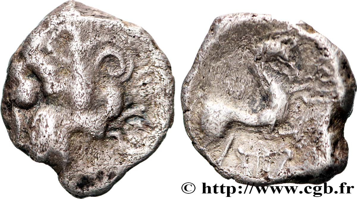 GALLIA - ÆDUI (BIBRACTE, Area of the Mont-Beuvray) Denier à la lyre VF/XF