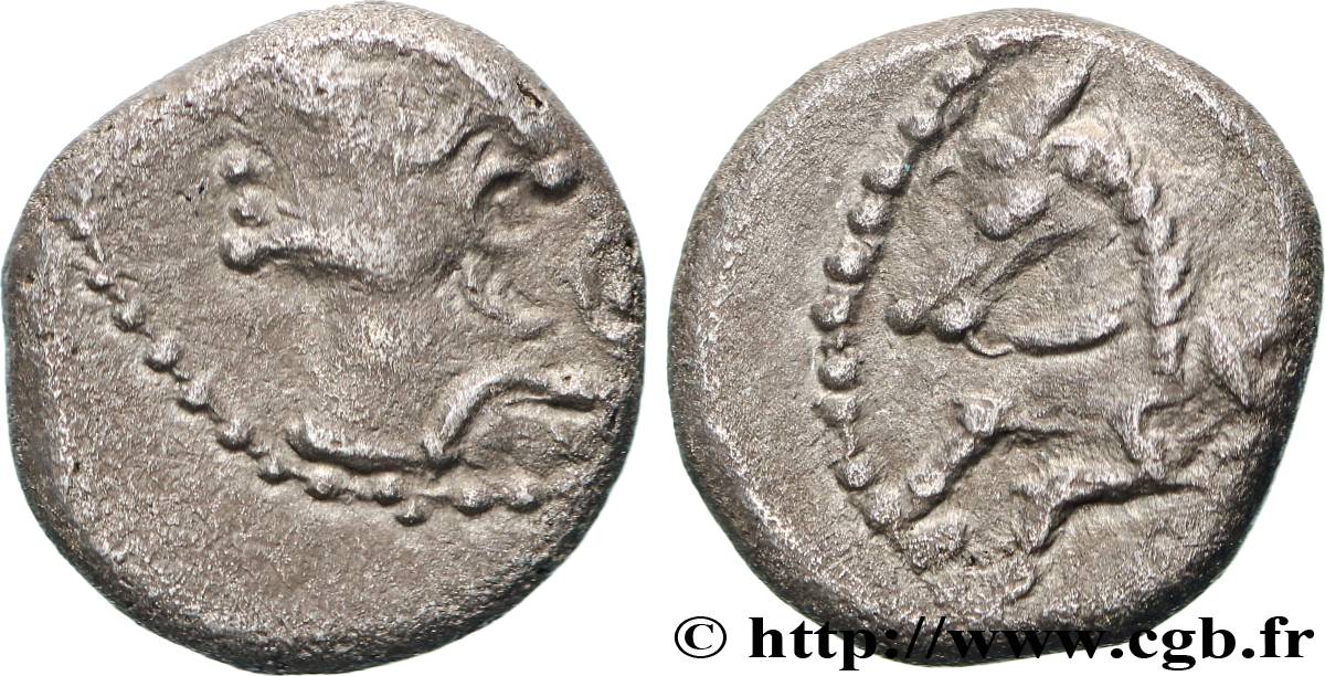 ALLOBROGES (Région du Dauphiné) Denier à l’hippocampe, tête à gauche TB+/TTB