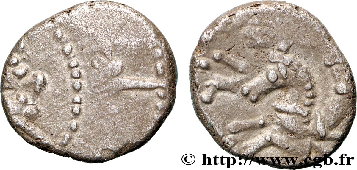 GALLIA - ALLOBROGES (Dauphiné area) Denier à l’hippocampe, tête à gauche XF