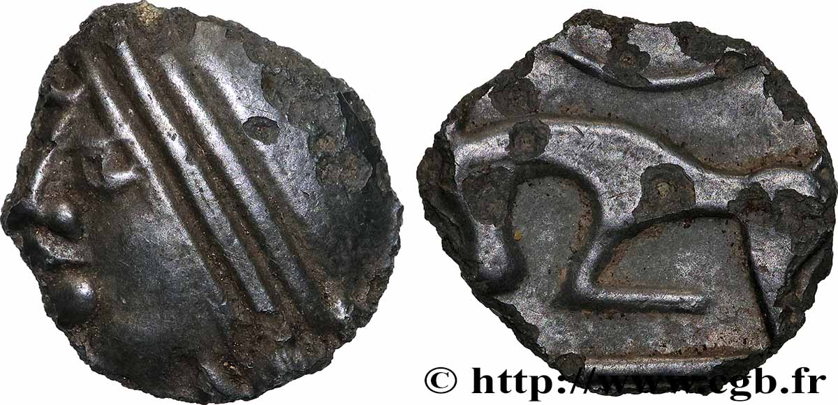 SÉGUSIAVES - SÉQUANES (Région du Forez) Potin à la grosse tête et au bandeau triple, DT. 3089 TTB