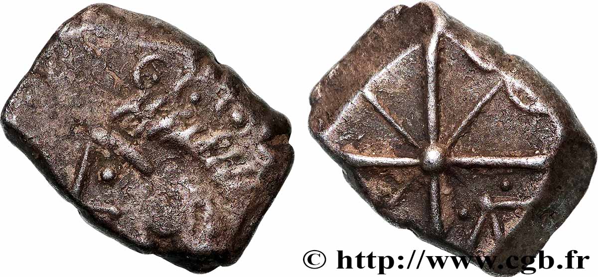 RUTÈNES (région de Rodez) Drachme “aux feuilles aquatiques” TTB