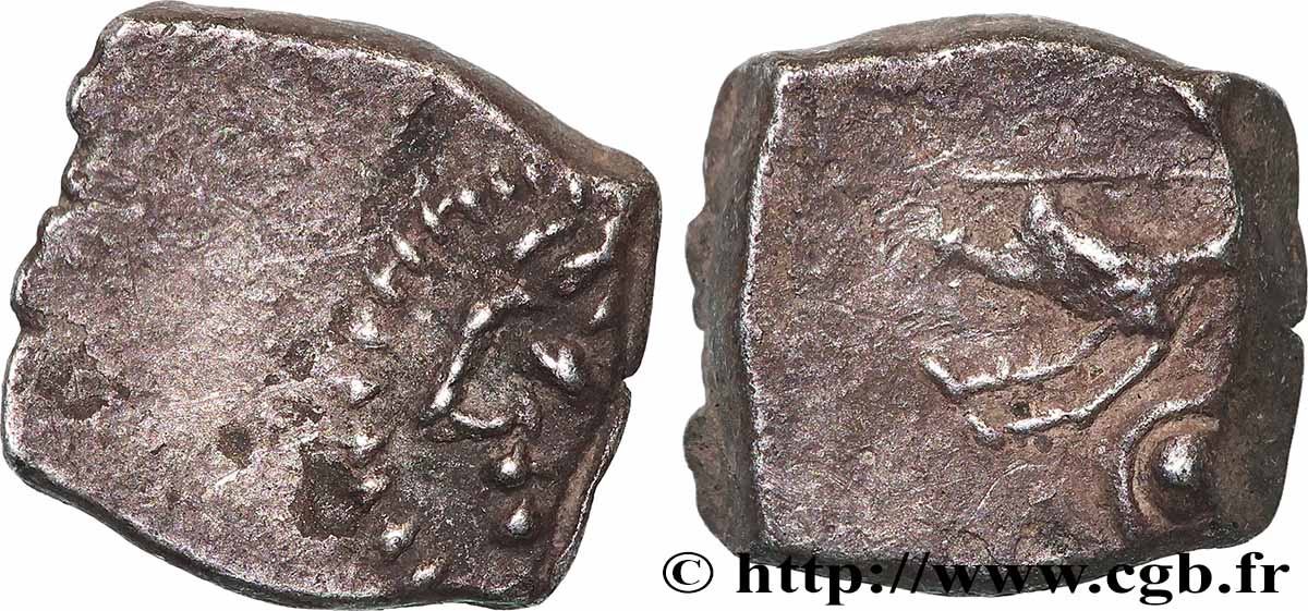 RUTÈNES (région de Rodez) Drachme “au sanglier”, à la petite tête bouclée, S. 442 TTB
