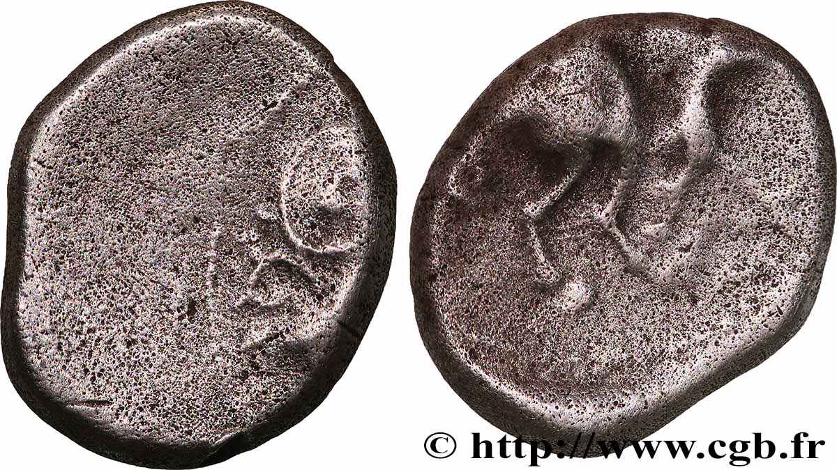 GALLIA - ARVERNI (Area of Clermont-Ferrand) Drachme au cheval et au sanglier VG/VF