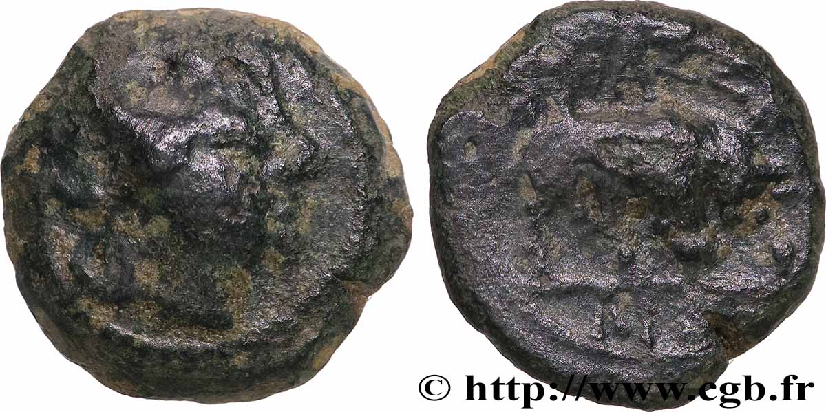 MASSALIA - MARSEILLES Petit bronze au taureau (hémiobole ?) VG/VF