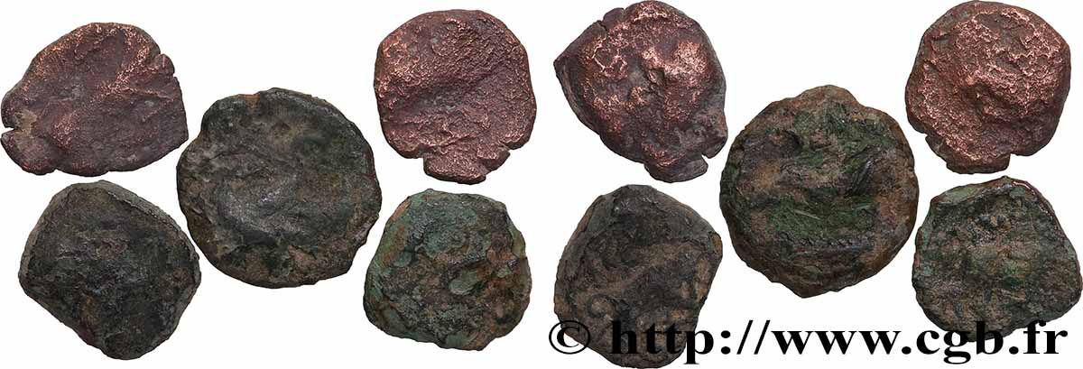 LOTS Lot de 5 monnaies gauloises lot