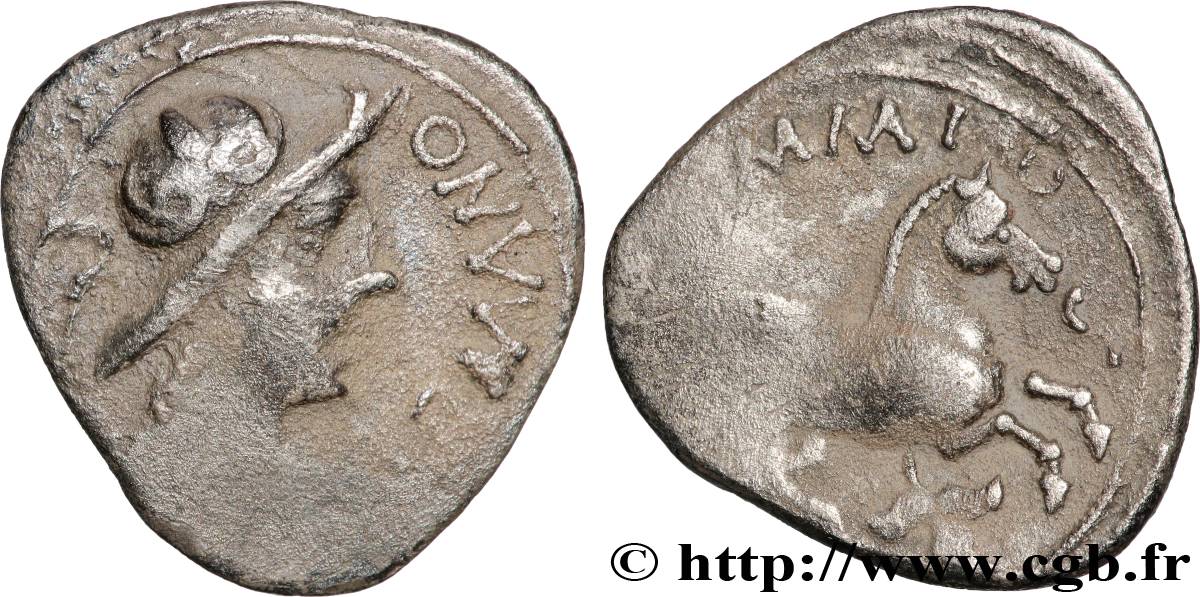 ATRÉBATES (Région d Arras) Denier GARMANO / COMMIOS TTB