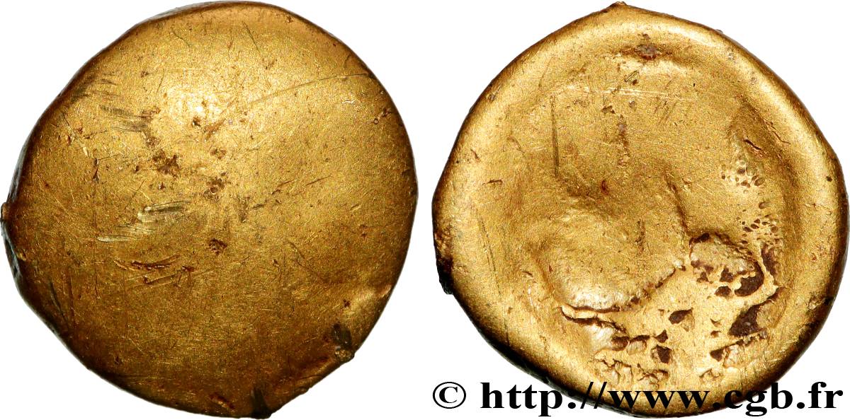 GAULE, INCERTAINES Quart de statère ou flan TTB